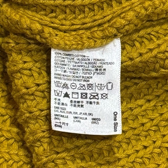 American Apparel Cableknit Cowlneck Sweater in Dirty Gold Comfy Holiday OS - Picture 8 of 10